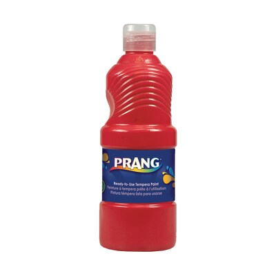 Prang® Ready-to-Use Tempera Paint, Red, 16 oz. Bottle, Pack of 6 (DIX21601-6)