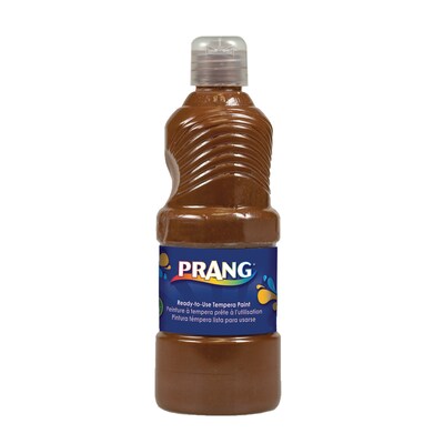 Prang® Ready-to-Use Tempera Paint, Brown, 16 oz. Bottle, Pack of 6 (DIX21607-6)