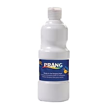 Prang® Ready-to-Use Tempera Paint, White, 16 oz. Bottle, Pack of 6 (DIX21609-6)