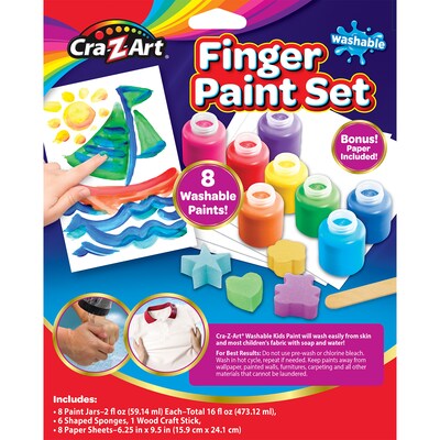 Cra-Z-Art® Finger Paints Set, 8 Assorted Colors (CZA124064)