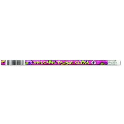 Moon Products Welcome To Our Class Pencils, #2 HB Lead, 12 Per Pack, 12 Packs (JRM2117B-12)