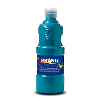 Prang® Ready-to-Use Tempera Paint, Turquoise, 16 oz. Bottle, Pack of 6 (DIX21619-6)