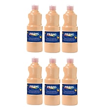 Prang® Ready-to-Use Tempera Paint, Peach, 16 oz. Bottle, Pack of 6 (DIX21634-6)