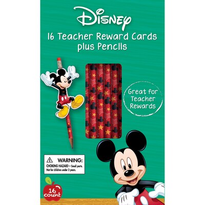 Eureka® Mickey® Pencil Rewards with Toppers, 16 Per Pack, 3 Packs (EU-610135-3)