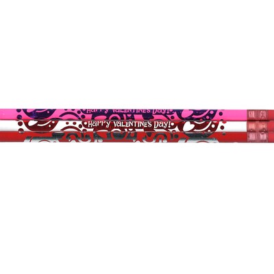 Moon Products Happy Valentine’s Day Assortment Pencils, #2 HB Lead, 12 Per Pack, 12 Packs (JRM7923B-12)