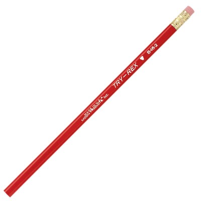 Moon Products Try Rex® Red Pencil with Eraser, #2 HB Lead, 12 Per Pack, 12 Packs (JRMB46-12)