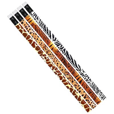 Musgrave Pencil Company Jungle Fever Assortment Pencils, #2 Lead, 12 Per Pack, 12 Packs (MUS1023D-12)