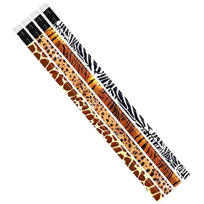 Musgrave Pencil Company Jungle Fever Assortment Pencils, #2 Lead, 12 Per Pack, 12 Packs (MUS1023D-12