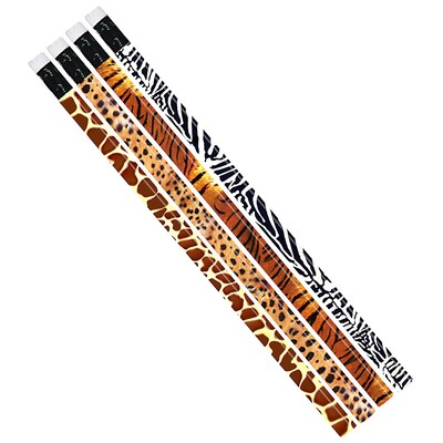 Musgrave Pencil Company Jungle Fever Assortment Pencils, #2 Lead, 12 Per Pack, 12 Packs (MUS1023D-12