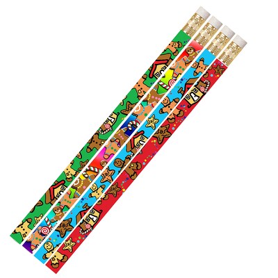 Musgrave Pencil Company Gingerbread Man & Candyland Pencils, #2 Lead, 12/Pack, 12 Packs (MUS1067D-12