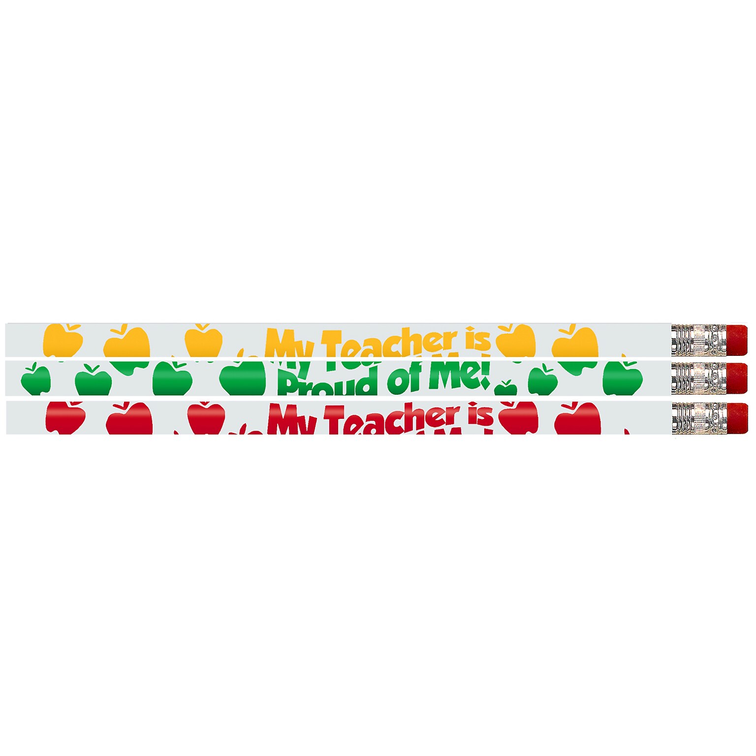 Musgrave Pencil Company My Teacher is Proud of Me Pencils, #2 Lead, 12 Per Pack, 12 Packs (MUS1437D-12)