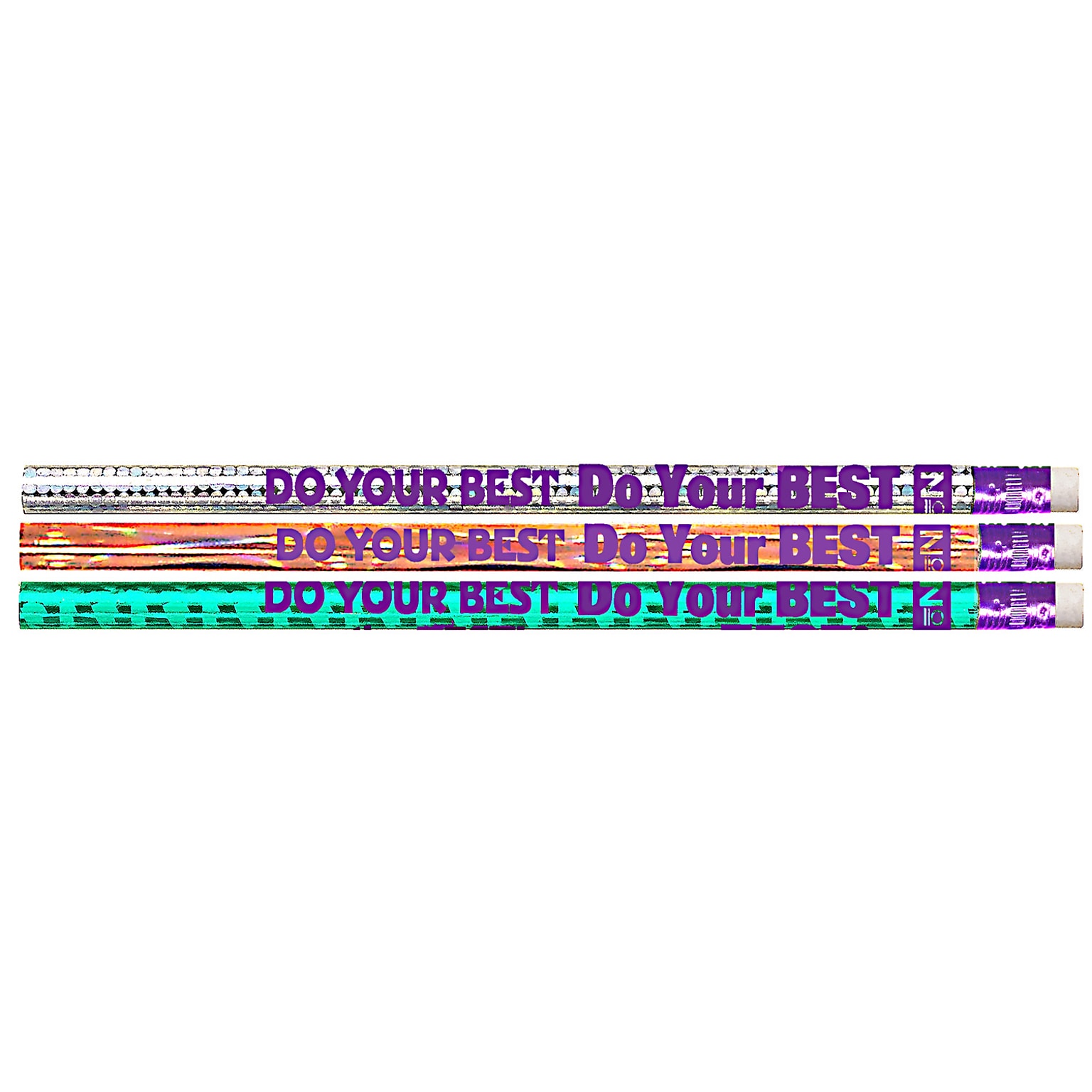 Musgrave Pencil Company Do Your Best On The Test Motivational/Fun Pencils, 12 Per Pack, 12 Packs (MUS1536D-12)