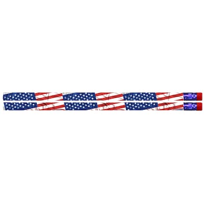 Musgrave Pencil Company Flags & Fireworks Pencil, 12 Per Pack, 12 Packs (MUS1615-12)