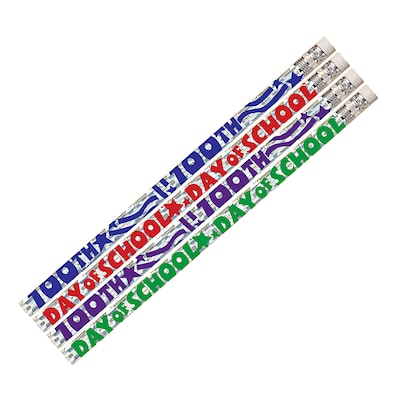 Musgrave Pencil Company 100th Day of School Pencil, 12 Per Pack, 12 Packs (MUS2347D-12)