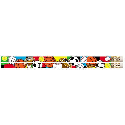 Musgrave Pencil Company Super Sports Motivational/Fun Pencils, 12/Pack, 12 Packs (MUS2403D-12)