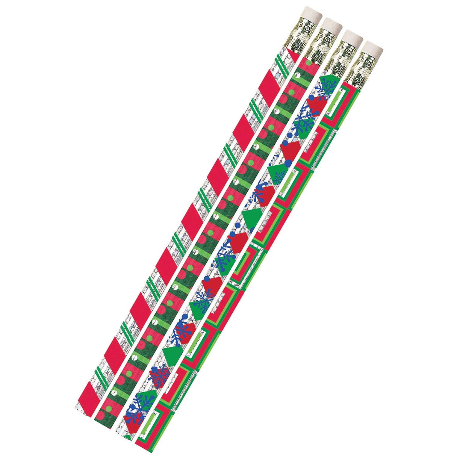 Musgrave Pencil Company Christmas Creations Motivational Pencils, #2 Lead, 12 Per Pack, 12 Packs (MUS2451D-12)