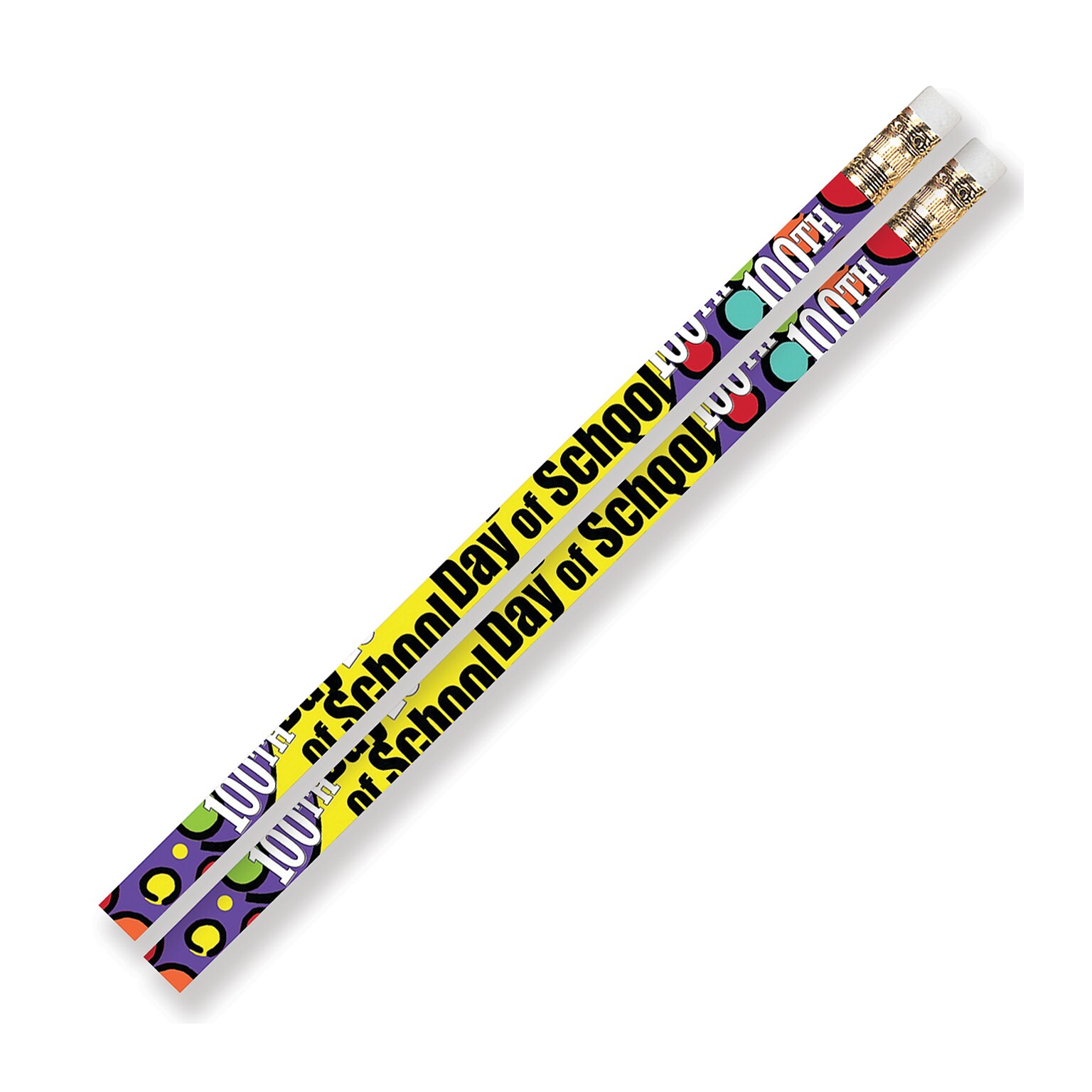 Musgrave Pencil Company 100th Day Of School Motivational Pencils, 12/Pack, 12 Packs (MUS2489D-12)