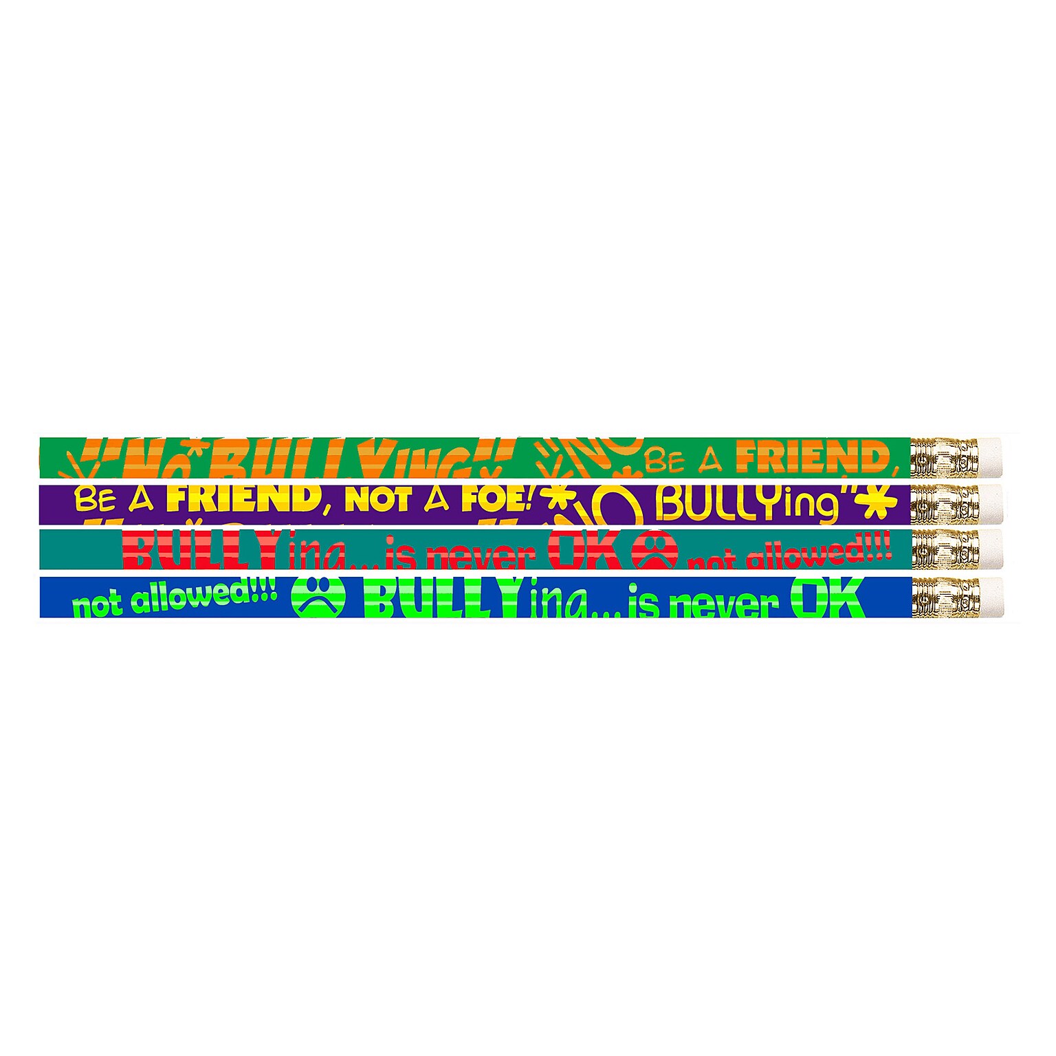 Musgrave Pencil Company No Bullying Motivational Pencils, 12/Pack, 12 Packs (MUS2508D-12)