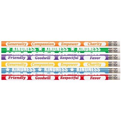 Musgrave Pencil Company Kindness Kounts Motivational Pencils, #2 Lead, 12 Per Pack, 12 Packs (MUS254