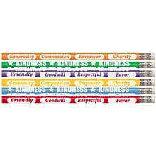 Musgrave Pencil Company Kindness Kounts Motivational Pencils, #2 Lead, 12 Per Pack, 12 Packs (MUS254