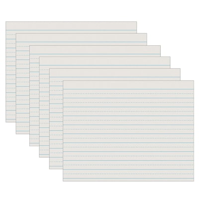 Pacon Newsprint Handwriting Paper, Alternate Dotted, Grade 2, Ruled Long, 500 Sheets/Pack, 5/Packs (