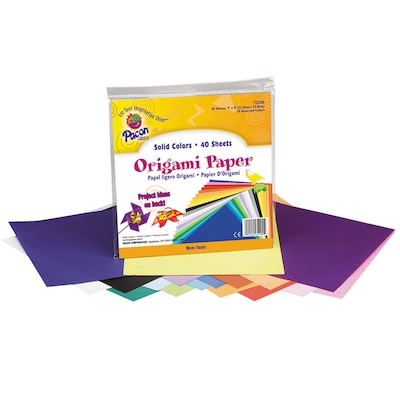 Creativity Street® Origami Paper, 9" x 9", Assorted Colors, 40 Sheets Per pack, 2 Packs (PAC72200-2)
