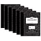 Pacon® Composition Book, 9.75 x 7.5, 1/5 Quadrille Ruled, 100 Sheets, Black Marble, Pack of 6 (PA