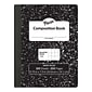 Pacon® Composition Book, 9.75" x 7.5", 1 cm Quadrille Ruled, 100 Sheets, Black Marble, Pack of 6 (PACMMK37105-6)