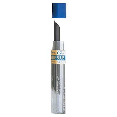 Pentel® Refill Lead, Blue, Fine, 0.7mm, 12 Pieces Per Pack, 12 Packs (PENPPB7-12)
