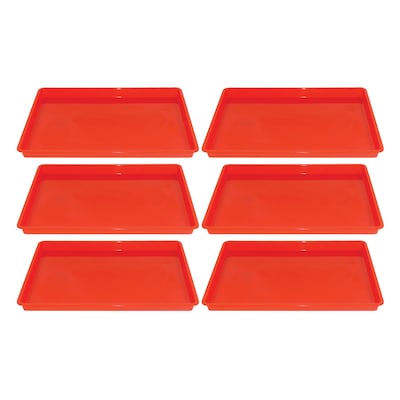 Romanoff Creativitray® Finger Paint Tray, 17.5 x12.5 x 1.25, Red, Pack of 6 (ROM36902-6)