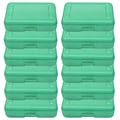 Romanoff Plastic Latch Pencil Case, Lime Sparkle, Pack of 12 (ROM60285-12)