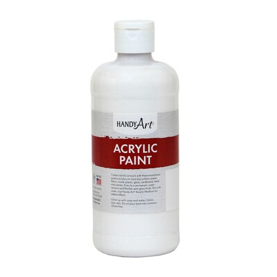 Handy Art Acrylic Paint, 16 oz, Blockout White, Pack of 3 (RPC101005-3)