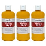 Handy Art® Acrylic Paint, Deep Yellow, 16 oz. Bottle, Pack of 3 (RPC101020-3)