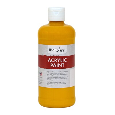 Handy Art Acrylic Paint, 16 oz, Deep Yellow, Pack of 3 (RPC101020-3)