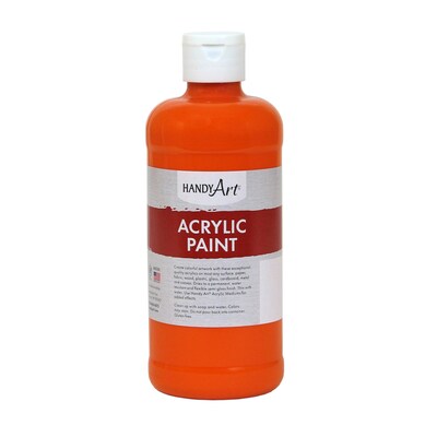 Handy Art Acrylic Paint, Chrome Orange, 16 oz. Bottle, Pack of 3 (RPC101025-3)
