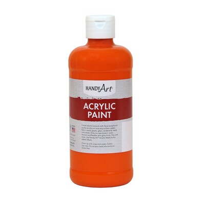 Handy Art Acrylic Paint, 16 oz, Chrome Orange, Pack of 3 (RPC101025-3)