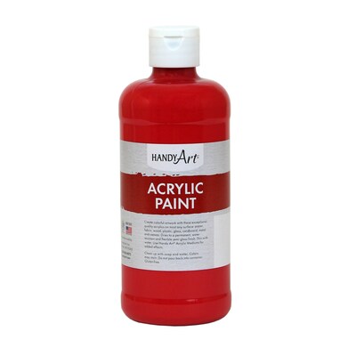 Handy Art Acrylic Paint, 16 oz, Brite Red, Pack of 3 (RPC101040-3)