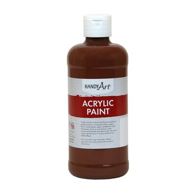 Handy Art Acrylic Paint, 16 oz, Burnt Sienna, Pack of 3 (RPC101085-3)