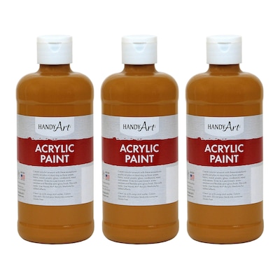 Acrylic Paint, 16 Oz, Shades of Brown, Sienna, Umber, Certified