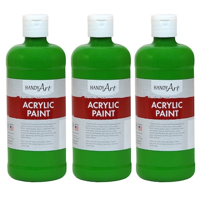 Handy Art Acrylic Paint, 16 oz, Light Green, Pack of 3 (RPC101110-3)