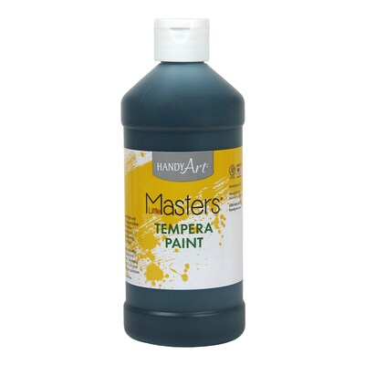 Handy Art® Little Masters® Tempera Paint, Black, 16 oz. Bottle (RPC201755-12)