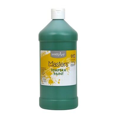 Handy Art Little Masters Tempera Paint, Green, 32 oz., Pack of 6 (RPC203745-6)