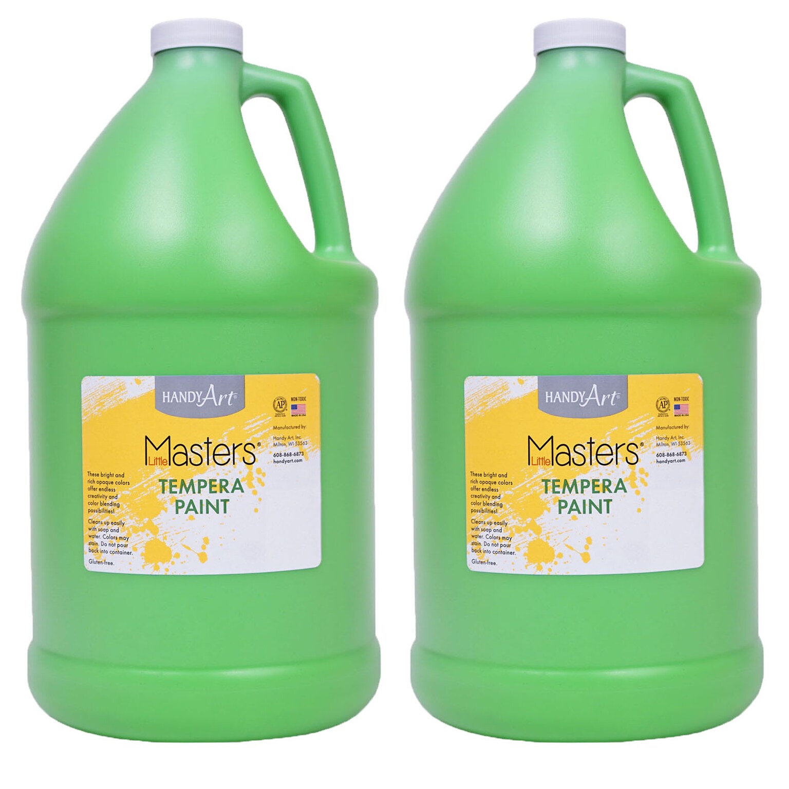 Handy Art Little Masters Tempera Paint, Light Green, Gallon, Pack of 2 (RPC204742-2)