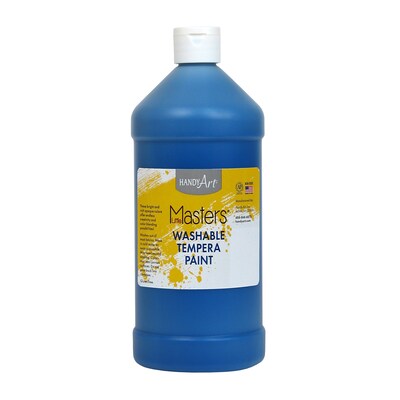 Handy Art Little Masters Washable Tempera Paint, Blue, 32 oz., Pack of 6 (RPC213730-6)