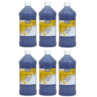 Handy Art Little Masters Washable Tempera Paint, Violet, 32 oz., Pack of 6 (RPC213740-6)