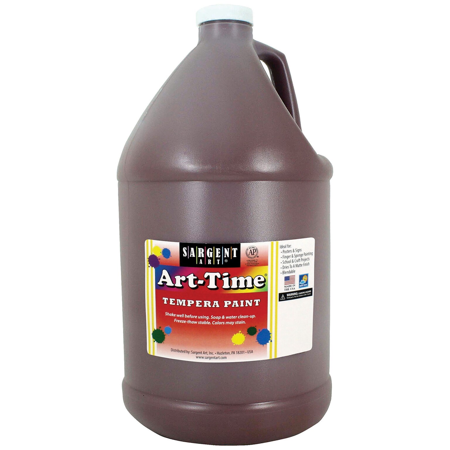 Sargent Art® Art-Time® Tempera Paint, Brown, 1 Gallon (SAR176688)