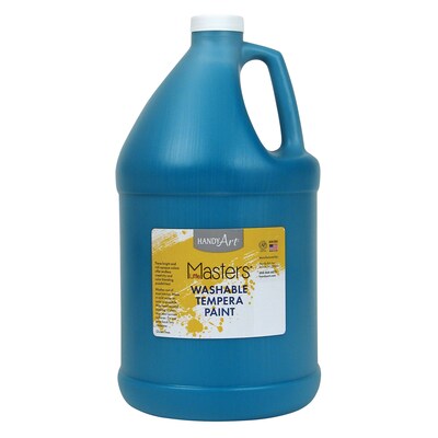 Handy Art Little Masters Washable Tempera Paint, Turquoise, 1 Gallon (RPC214735)