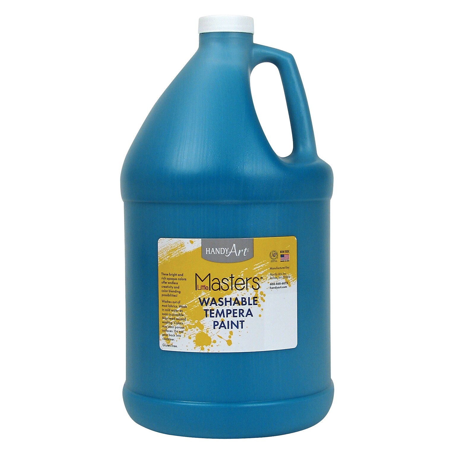 Handy Art Little Masters Washable Tempera Paint, Turquoise, 1 Gallon (RPC214735)