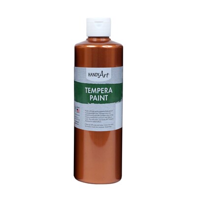 Handy Art® Metallic Tempera Paint, Copper, 16 oz. Bottle, Pack of 3 (RPC231164-3)