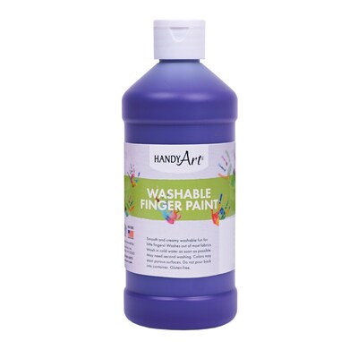 Handy Art Washable Finger Paint, Violet, 16 oz. Bottle, Pack of 6 (RPC241040-6)